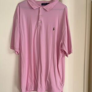 Polo Ralph Lauren Men's Pink Polo Shirt 3XLT